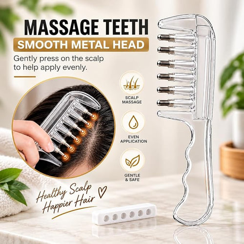 Crystal Serum Comb Applicator – Scalp Massage Hair Comb