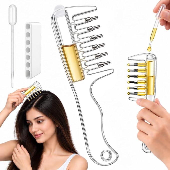 Crystal Serum Comb Applicator – Scalp Massage Hair Comb